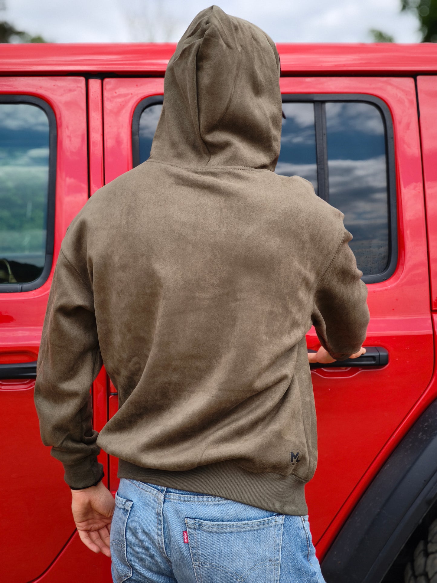 Bluza z kapturem i kieszenią - wyprawowy Jeep Gladiator JT zielony