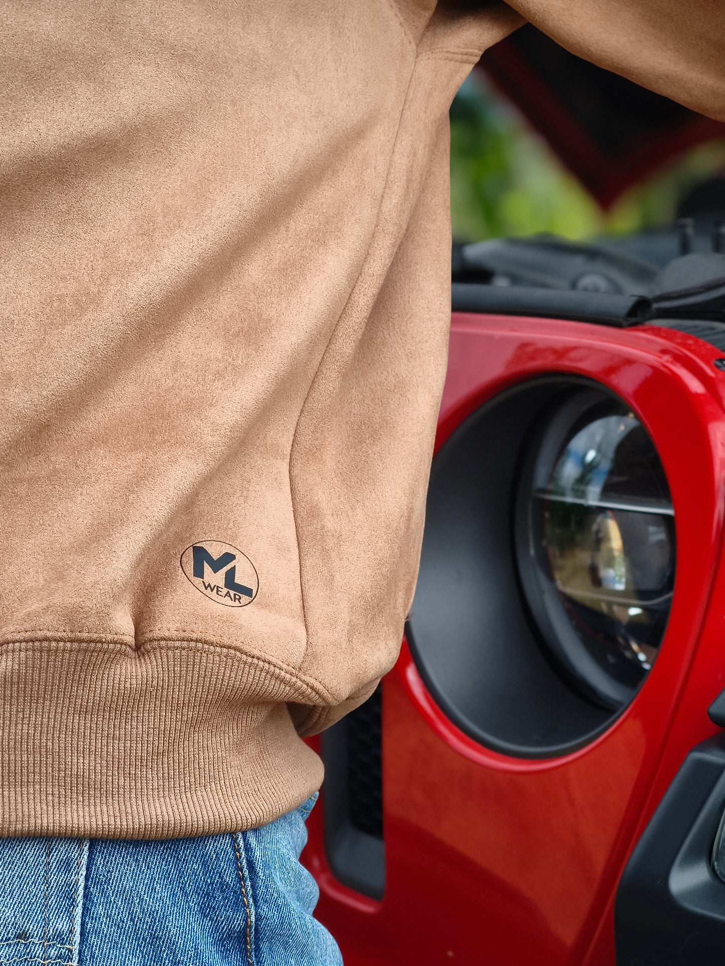 Bluza z kapturem i kieszenią - wyprawowy Jeep Wrangler JL - biały