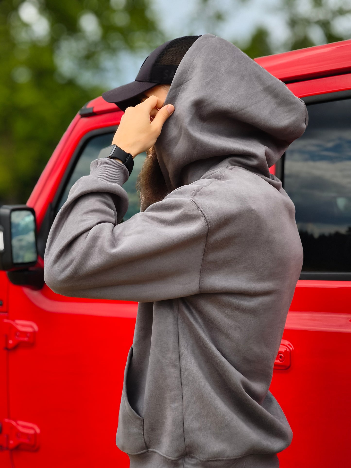 Bluza z kapturem i kieszenią - wyprawowy Jeep Gladiator JT biały