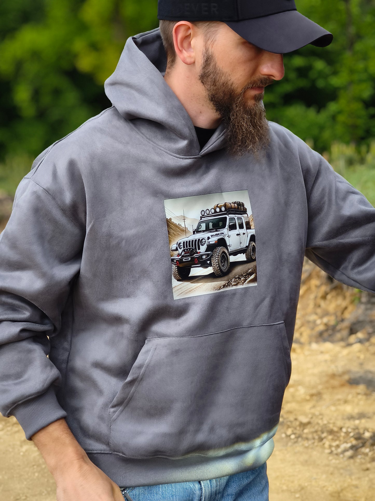 Bluza z kapturem i kieszenią - wyprawowy Jeep Gladiator JT biały