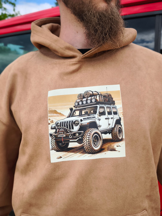 Bluza z kapturem i kieszenią - wyprawowy Jeep Wrangler JL - biały