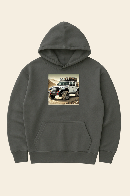 Bluza z kapturem i kieszenią - wyprawowy Jeep Gladiator JT biały