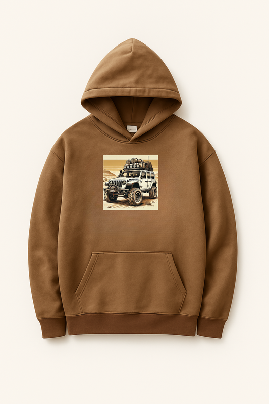 Bluza z kapturem i kieszenią - wyprawowy Jeep Wrangler JL - biały